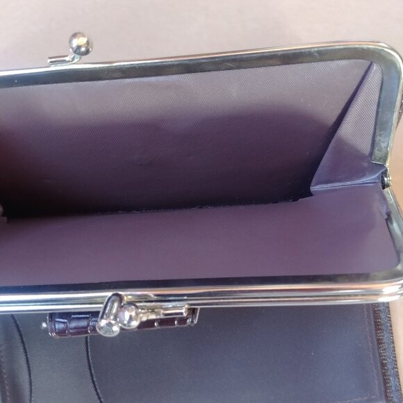 Vintage Leatherette Canada dark brown snakeskin leather wallet - Picture 11 of 14